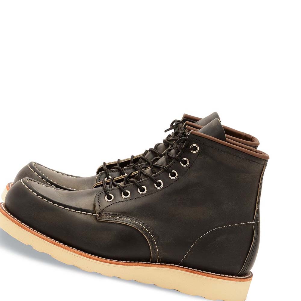 Red Wing Classic Moc Heritage 6-Inch in Rough & Tough Leather Men's Boots Black / Brown | ZA 216TCE